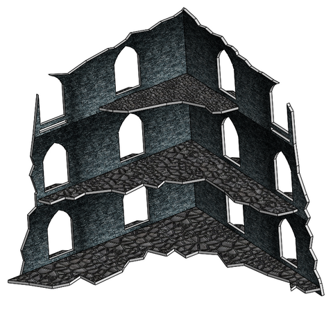 Three Storey Ruins (8 Pack)