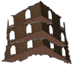 Three Storey Ruins (4 Pack)