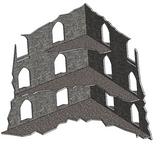 Three Storey Ruins (4 Pack)