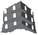 Three Storey Ruins (4 Pack)